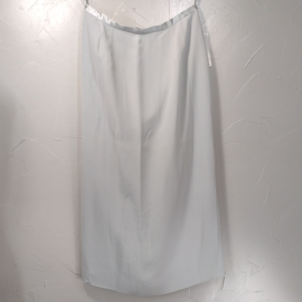 Travis Ayers Blue Silver Silk Maxi Skirt Women's 14